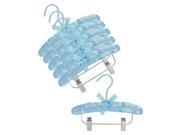 Only Hangers 10 Satin Baby Hangers w Clips Blue Pack of 6