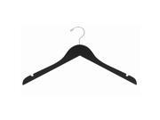 Only Hangers Black Wooden Shirt Dress Hanger Box of 50