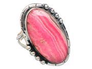 Ana Silver Co Large Rhodochrosite 925 Sterling Silver Ring Size 7