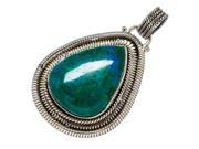 Ana Silver Co Chrysocolla 925 Sterling Silver Pendant 2