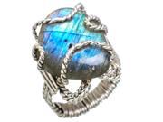 Ana Silver Co Large Labradorite 925 Sterling Silver Ring Size 7.5