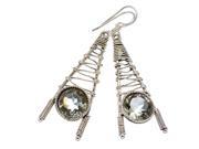 Ana Silver Co Faceted Green Amethyst 925 Sterling Silver Earrings 2