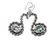 Ana Silver Co Faceted Green Amethyst 925 Sterling Silver Earrings 1 3 4