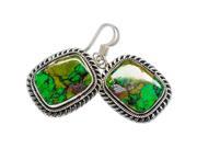 Ana Silver Co Green Copper Composite Turquoise 925 Sterling Silver Earrings 1 1 2