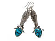 Ana Silver Co Blue Copper Composite Turquoise 925 Sterling Silver Earrings 2 1 4
