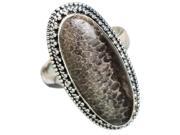 Ana Silver Co Stingray Coral 925 Sterling Silver Ring Size 8