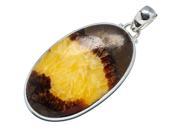 Ana Silver Co Septarian Nodule 925 Sterling Silver Pendant 2 1 8
