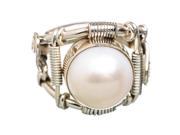 Ana Silver Co Cultured Pearl 925 Sterling Silver Ring Size 5
