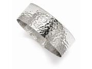 Chisel Stainless Steel Polished Hammered Bangle