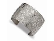 Chisel Stainless Steel Polished Textured 4.50mm Cuff Bangle
