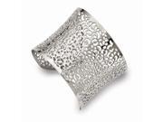 Chisel Stainless Steel Polished Cut out Design Cuff Bangle