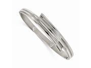 Chisel Stainless Steel Polished Hinged Bangle