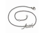 Chisel Stainless Steel Polished FAITH with 1in ext. Anklet 9