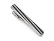 Chisel Stainless Steel Brushed Black Rubber Tie Bar