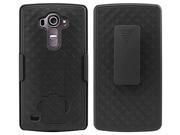 Cellet Shell Holster Kickstand Combo Case for LG G4 Retail Packaging Black