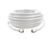 50 SureCall 400 Coaxial Cable with N Male Connectors White Fifty Feet Coax Cables