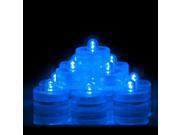 Weanas® 12x Blue LED Submersible Tea light Tealight Candles with Remote Control Replaceable Coin Battery Underwater Waterproof Lamp for Christmas Birthday Weddi