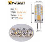 Weanas® 4x G4 Base 48 LED Light Bulb Lamp 2.5 Watt AC DC 12V 10 20V Warm White White Undimmable Equivalent to 17W T3 Halogen Track Bulb Replacement 360° Beam
