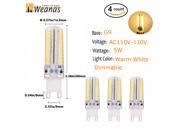 Weanas® HIGH QUALITY Guaranteed! G9 Base Dimmable LED Light Bulb [4 Pack] 5W AC 100V 130V Equivalent to 35W Halogen Track Bulb Replacement Halloween Thanksgivin