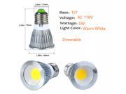 Weanas® 4x COB E27 Dimmable LED Spotlight Bulb Lamp 5 Watt AC 110V Warm White White Equivalent to 40W Halogen Track Bulb Replacement 90° Beam Angle