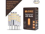 Weanas 4x G4 Base 48 LED Light Bulb Lamp Aluminum Case 3 Watt AC DC 12V 10 20V Warm White White Undimmable Equivalent to 30W T3 Halogen Track Bulb Replacement 3