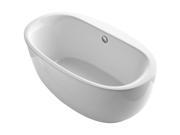 Kohler K 6369 0 Sunstruck 66 X 36 Oval Freestanding Bath With Fluted Shroud And Center Drain