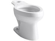 Kohler K 4303 0 12 Wellworth Pressure Lite Elongated Toilet Bowl Only In White
