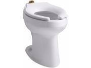 KH K 4405 0 Highline 1.6 or 1.28 gpf Flushometer Valve Comfort Height ADA Elongated Toilet Bowl Requires Seat White