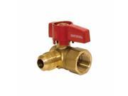 Eastman 60034 1 2 OD Flare x 1 2 FIP Brass Gas Ball Valve Angle Flare