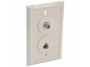 Ez Flo 61075 Combo Phone Cable Wall Plate