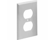 Ez Flo 62027 Standard Duplex Receptacle Wall Plate Single Gang White