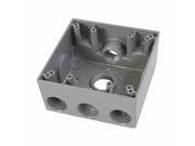 Eastman 61414 2 Gang Outlet Box With Three 3 4 Holes
