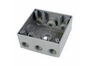 Greenfield 61425 2 Gang Outlet Box With Seven 1 2 Holes