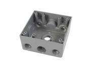 Greenfield 61412 2 Gang Outlet Box with Five 1 2 Holes