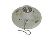 Ez Flo 59411 Ceramic Ceiling Lamp Holder with Pull Chain