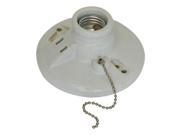 Ez Flo 59412 Ceramic Ceiling Lamp Holder with Receptacle
