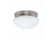 Ez Flo 59223 8 Mushroom Opal Glass Ceiling Fixture Brushed Nickel Trim