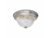 Ez Flo 59320 13 Ribbed Glass Ceiling Dome Brushed Nickel Trim