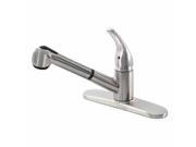 Eastman 10036AB Pull Out Spout Kitchen Faucet Ceramic Disc Brushed Nickel