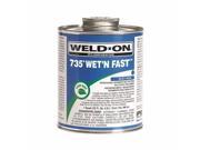 IPS 12497 Weld On 735 Wet N Fast Cement 1 2 Pint Blue