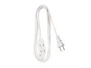 Coleman Cable COL 645317 Household Cube Tap Extension Cord 16 2 12 Ft. White