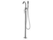 Alfi AB2534 PC Single Lever Floor Mounted Tub Filler Mixer w Hand Held Shower Head Polished Chrome