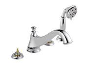 Delta T4795 LHP Cassidy 2 Handle Deck Mount Roman Tub Faucet with Handshower Trim Only