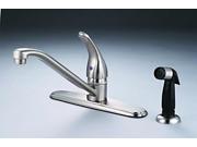 Hardware House 12 5239 Single Handle Kitchen Faucet With Spray Satin Nickel