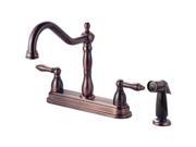 Hardware House 13 7034 2 handle kitchen faucet with knuckle style Classic Bronze