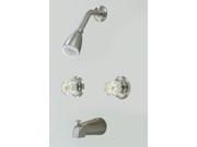 Hardware House 12 3259 Two handle Tub and Shower Faucet Satin Nickel