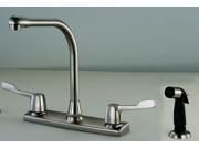 Hardware House 13 6792 Hi rise Two handle Kitchen Faucet Satin Nickel