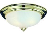 Hardware House 54 4411 PB 2 Light Flush Mount Ceiling Fixture Polished Brass