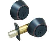 Hardware House 42 4697 Clear Pack 10 KD Double Cylinder Deadbolts Classic Bronze