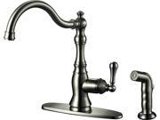 Hardware House 13 5139 Single Handle Kitchen Faucet with Spray Brushed Nickel